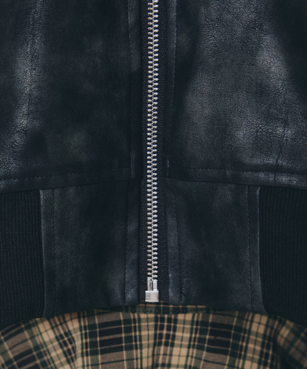 REDYAZEL「ヴィンテージライクレザーフーディブルゾン」|ブルゾン・スタジャン|