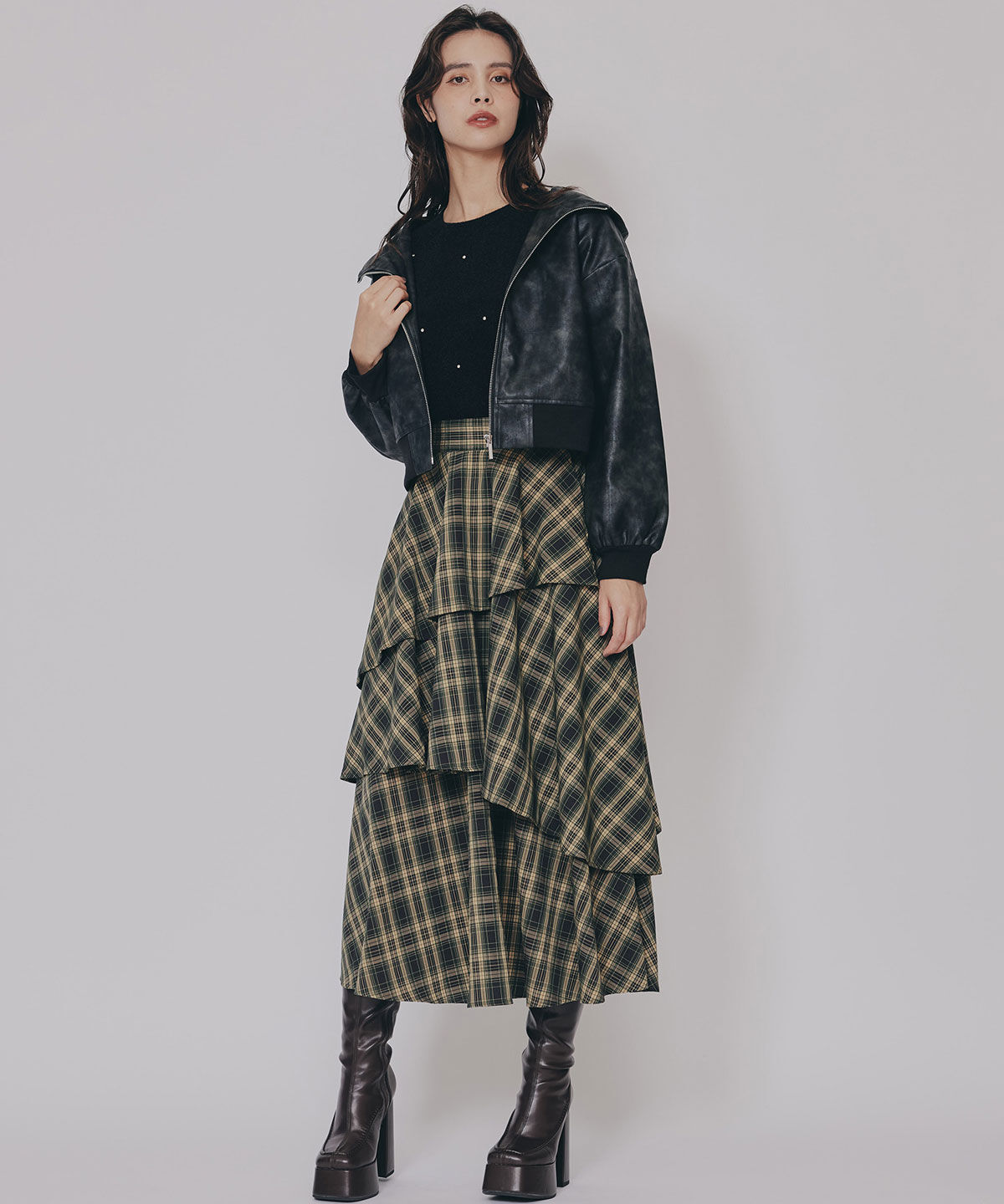 REDYAZEL「ヴィンテージライクレザーフーディブルゾン」|ブルゾン・スタジャン|