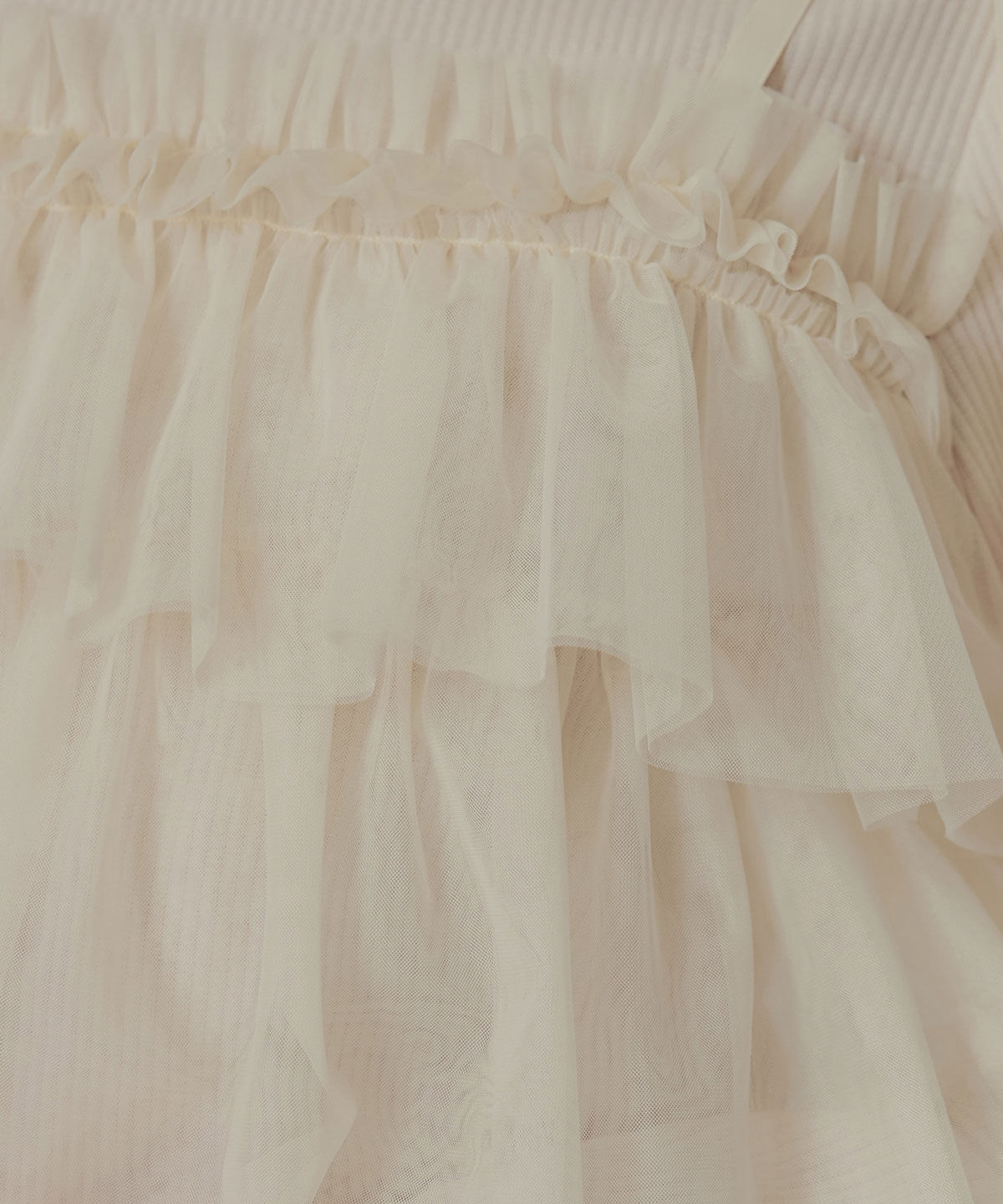 REDYAZEL「リボンチュールフリルビスチェニットトップス」|ニット・セーター|