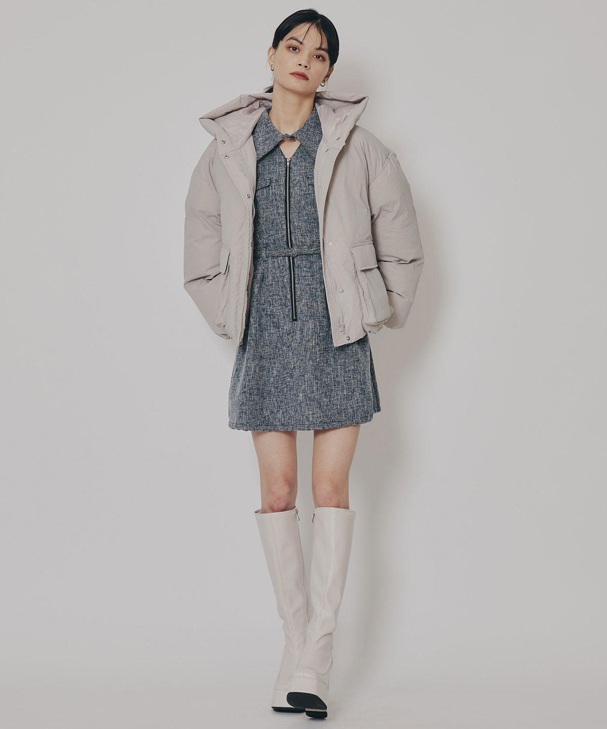 REDYAZEL「フラップポケットファイバーダウンジャケット」|ダウン|