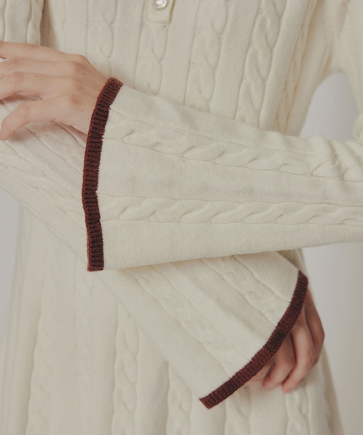 REDYAZEL「ラインケーブルミニニットワンピース」|ワンピース|