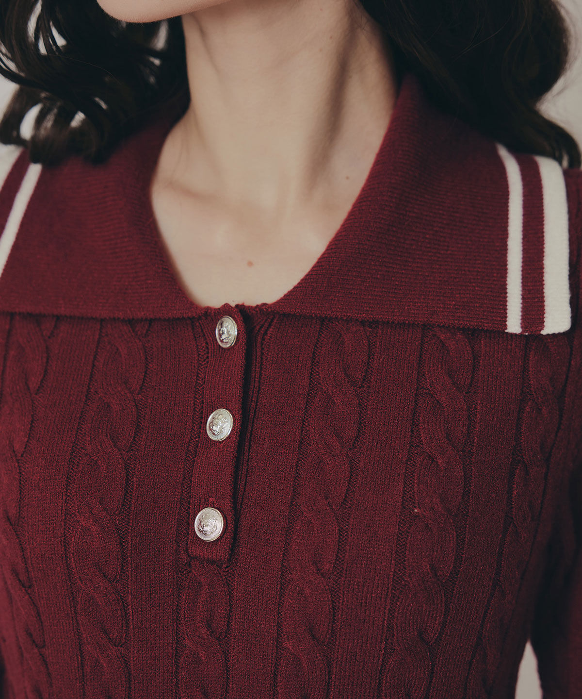 REDYAZEL「ラインケーブルミニニットワンピース」|ワンピース|