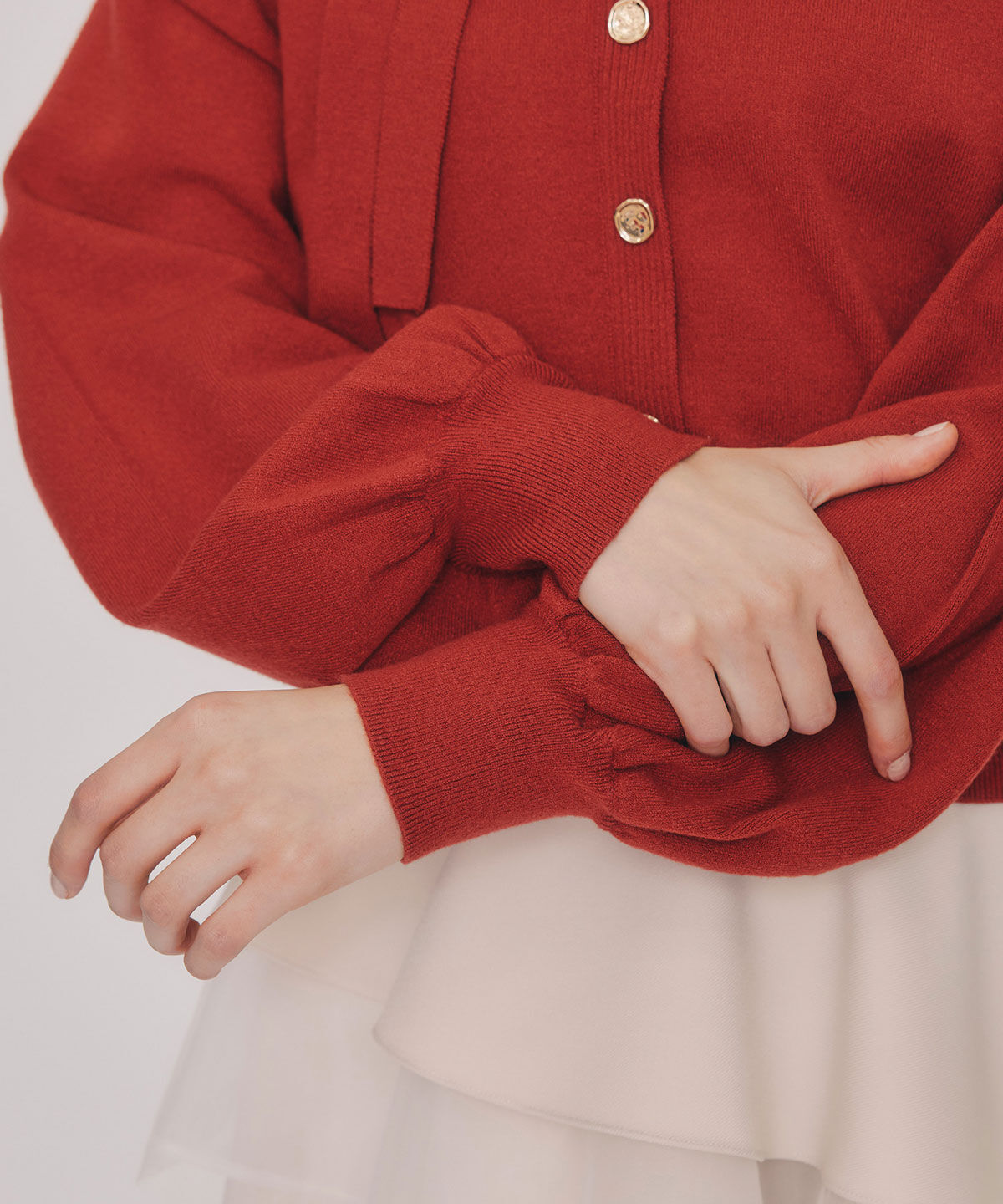 REDYAZEL「アシメカットデザインニットプルオーバー」|ニット・セーター|