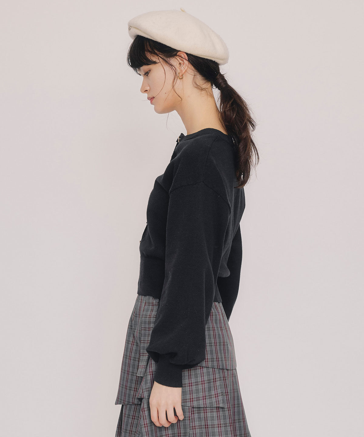 REDYAZEL「アシメカットデザインニットプルオーバー」|ニット・セーター|