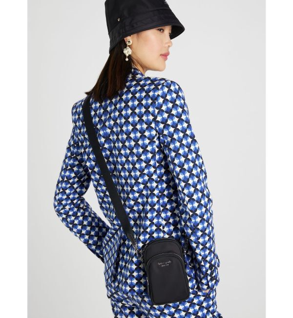 kate spade new york「サム KSNYL ナイロン ノース サウス フォン クロスボディ」|ストラップ|BLACK