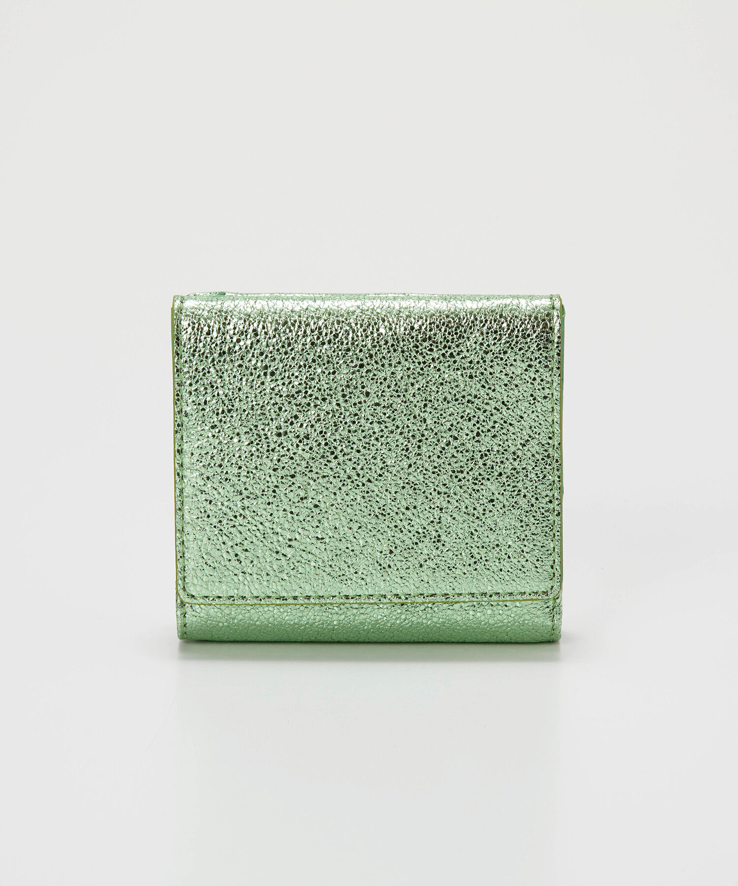 TOPKAPI BREATH「【TREASURE TOPKAPI】ウォッシュド レザー メタリック 二つ折り財布」|財布|グリーン