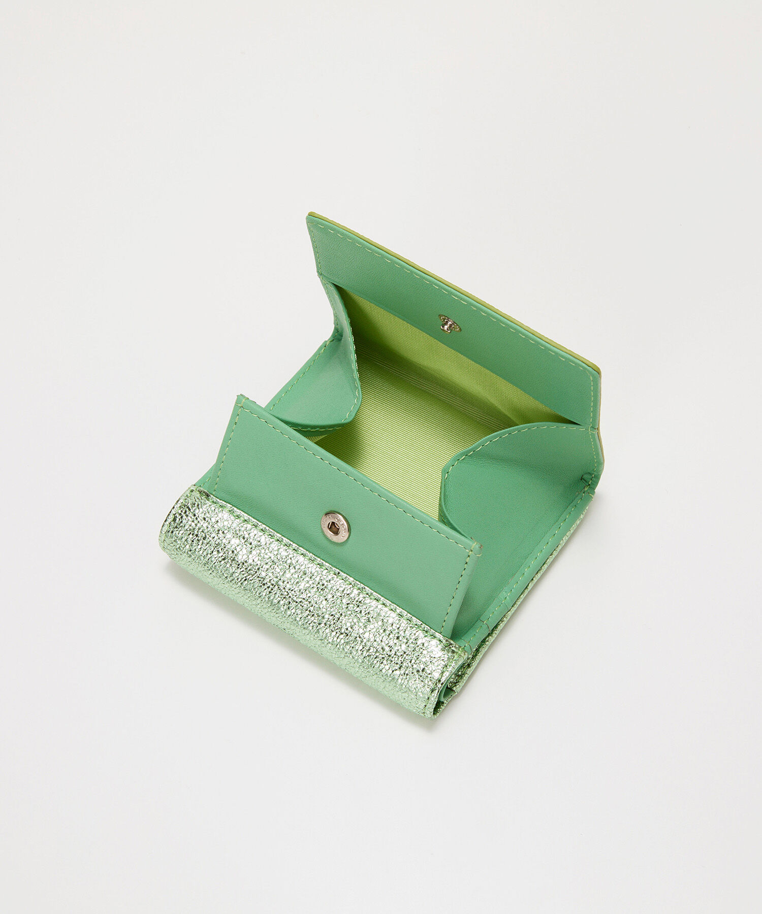 TOPKAPI BREATH「【TREASURE TOPKAPI】ウォッシュド レザー メタリック 二つ折り財布」|財布|