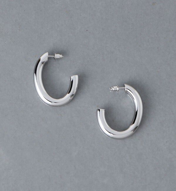 UNITED ARROWS「オーバル フープピアス」|ピアス|SILVER