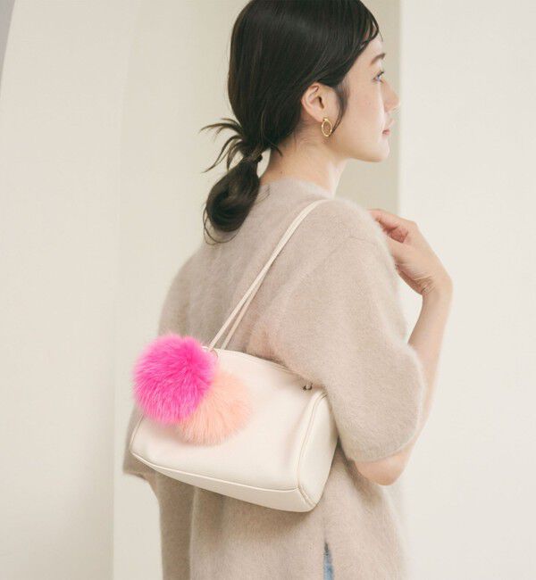 UNITED ARROWS「ファー ポンポン チャーム」|チャーム・キーホルダー|