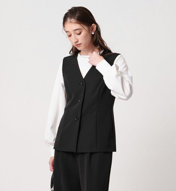 UNITED ARROWS「ダブルクロス ベスト -ウォッシャブル-」|ベスト・ジレ|