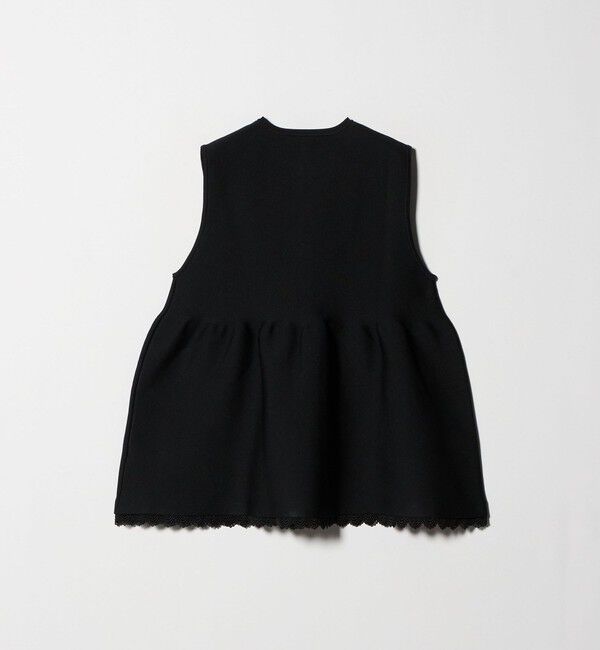 UNITED ARROWS「レース ペプラム ニットベスト ‐ウォッシャブル‐」|ベスト・ジレ|