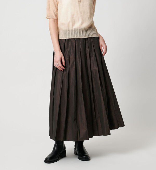 UNITED ARROWS「タフタ プリーツ ラメ スカート」|スカート|
