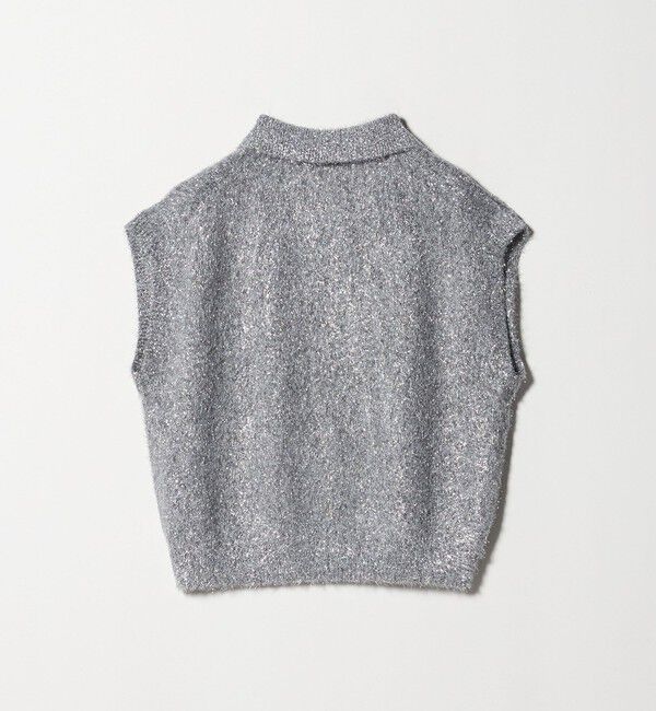 UNITED ARROWS「グリッター スキッパーポロ ベスト」|ニット・セーター|