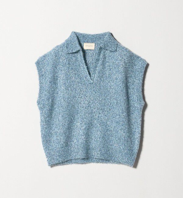 UNITED ARROWS「グリッター スキッパーポロ ベスト」|ニット・セーター|
