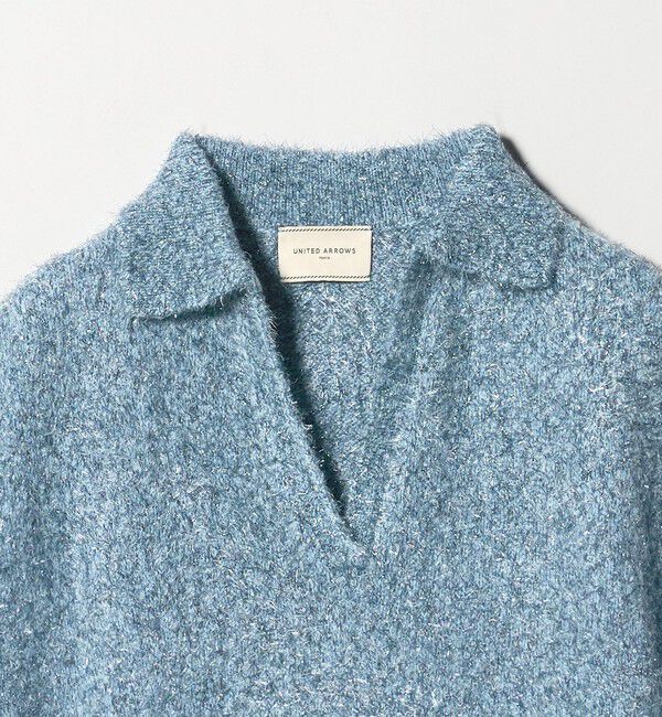 UNITED ARROWS「グリッター スキッパーポロ ベスト」|ニット・セーター|