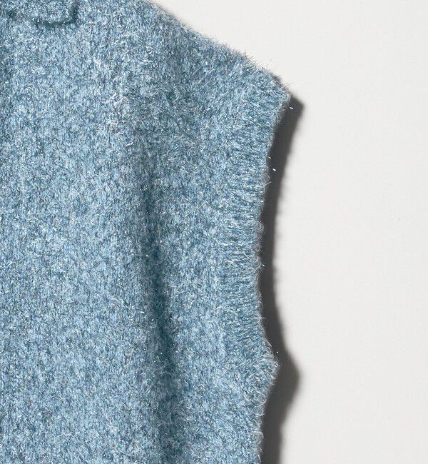 UNITED ARROWS「グリッター スキッパーポロ ベスト」|ニット・セーター|