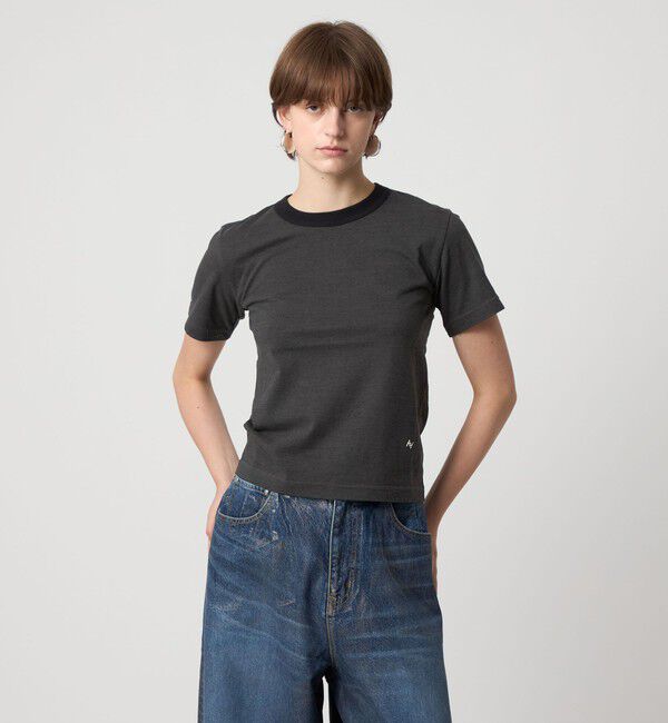ASTRAET「＜FilMelange for ASTRAET＞リンガーTシャツ」|Tシャツ・カットソー|DK.GRAY