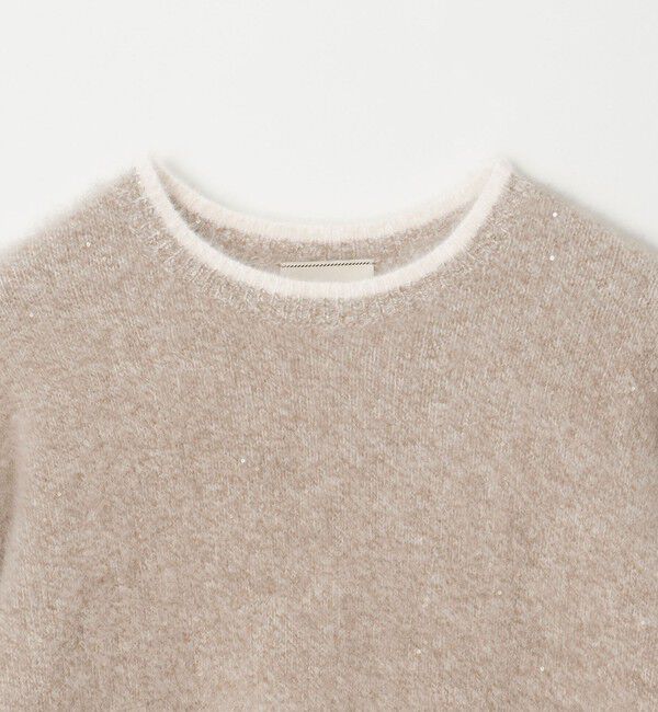 UNITED ARROWS「フォックスカシミヤ スパンコール クルーネックニット」|ニット・セーター|