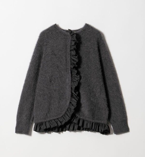 UNITED ARROWS「フォックスカシミヤ フリルコンビ カーディガン」|カーディガン|