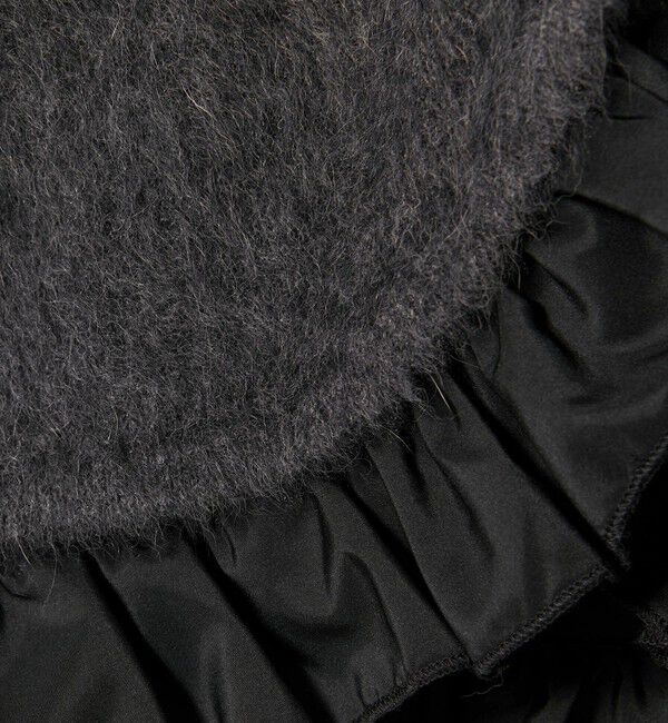 UNITED ARROWS「フォックスカシミヤ フリルコンビ カーディガン」|カーディガン|