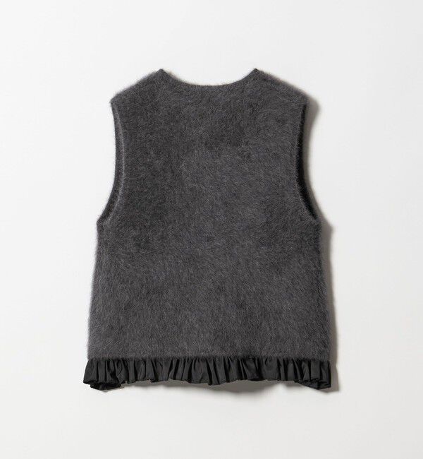 UNITED ARROWS「フォックスカシミヤ フリルコンビ ベスト」|ベスト・ジレ|