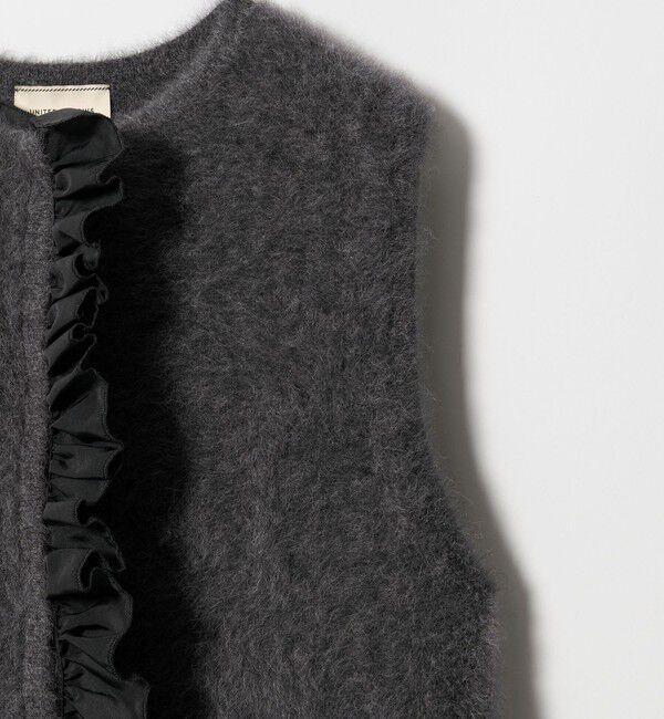 UNITED ARROWS「フォックスカシミヤ フリルコンビ ベスト」|ベスト・ジレ|