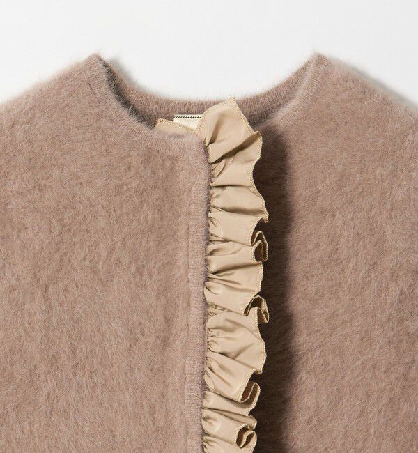 UNITED ARROWS「フォックスカシミヤ フリルコンビ ベスト」|ベスト・ジレ|