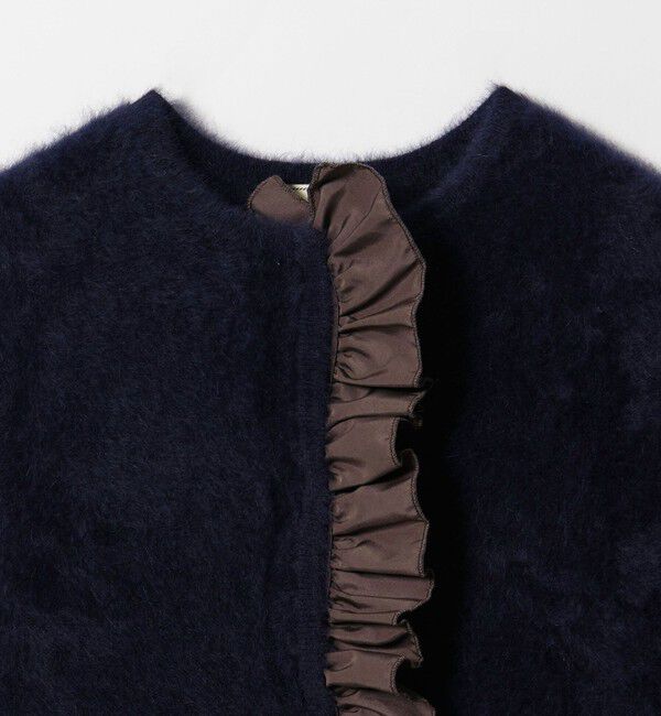 UNITED ARROWS「フォックスカシミヤ フリルコンビ ベスト」|ベスト・ジレ|