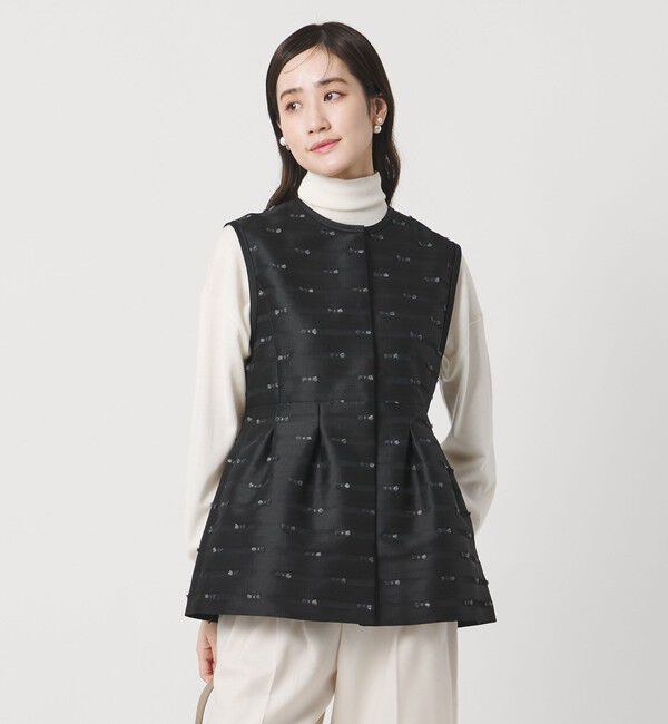 UNITED ARROWS「リボン カットジャガード ベスト」|ベスト・ジレ|