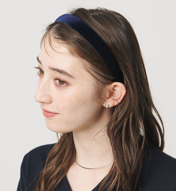 UNITED ARROWS「プレーン ヘッドバンド 23M」|カチューシャ|NAVY