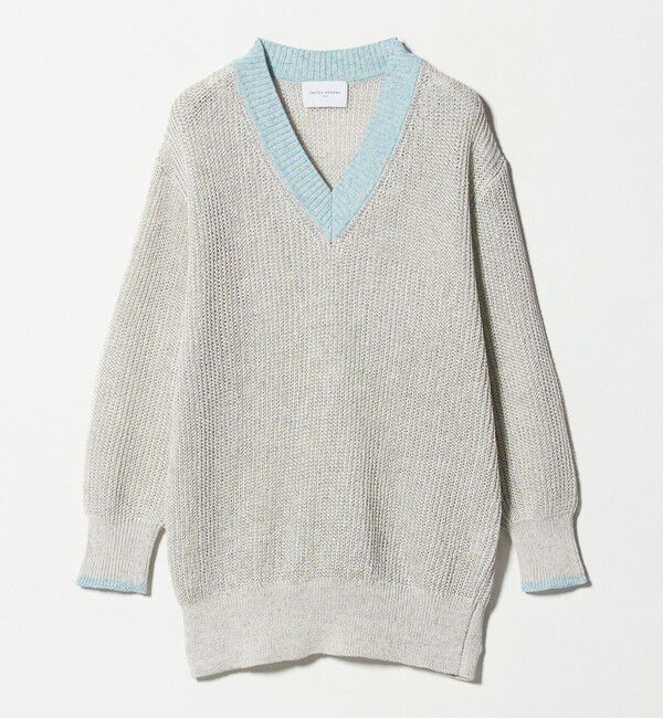 UNITED ARROWS「カラーヤーン Vネック ニット ‐ウォッシャブル‐」|ニット・セーター|LT.GRAY
