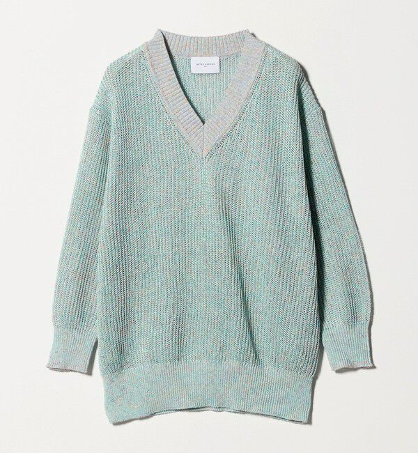 UNITED ARROWS「カラーヤーン Vネック ニット ‐ウォッシャブル‐」|ニット・セーター|TURQUOISE