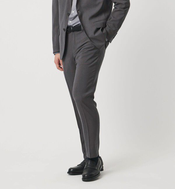 UNITED ARROWS「ウールルック ノープリーツ テーパード パンツ UA COZY　ウォッシャブル　ヨコストレッチ」|スラックス|