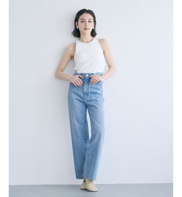 EMMEL REFINES「＜EMMEL REFINES＞EM センタープレス ストレート デニム/ パンツ」|デニム|