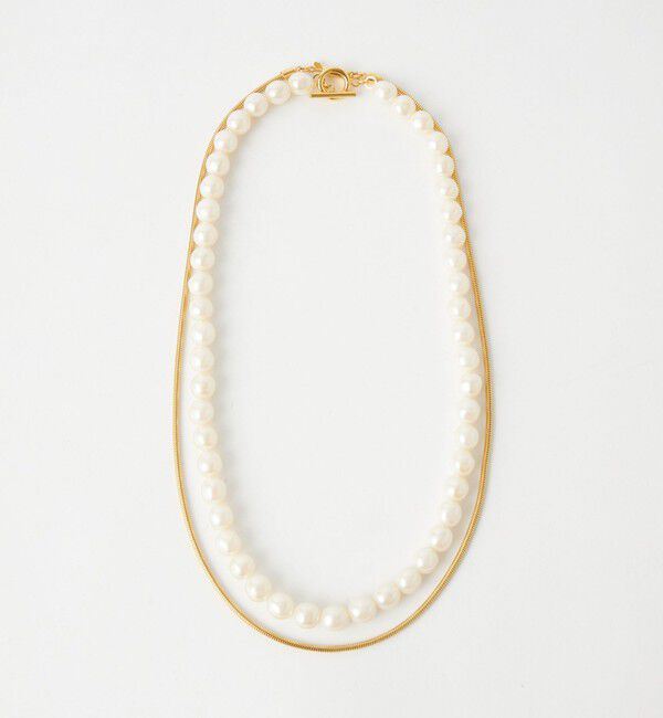 UNITED ARROWS green label relaxing「バロックフェイクパール＆チェーン 3way ネックレス」|ネックレス|