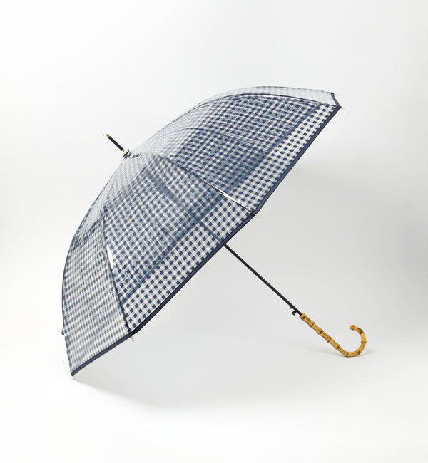 UNITED ARROWS green label relaxing「チェック ビニール アンブレラ / 雨傘 / レイン」|傘|NAVY