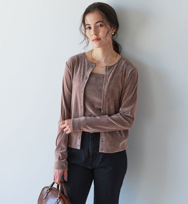 UNITED ARROWS green label relaxing「極みシアーフロッキーカーデ」|カーディガン|LT.PINK