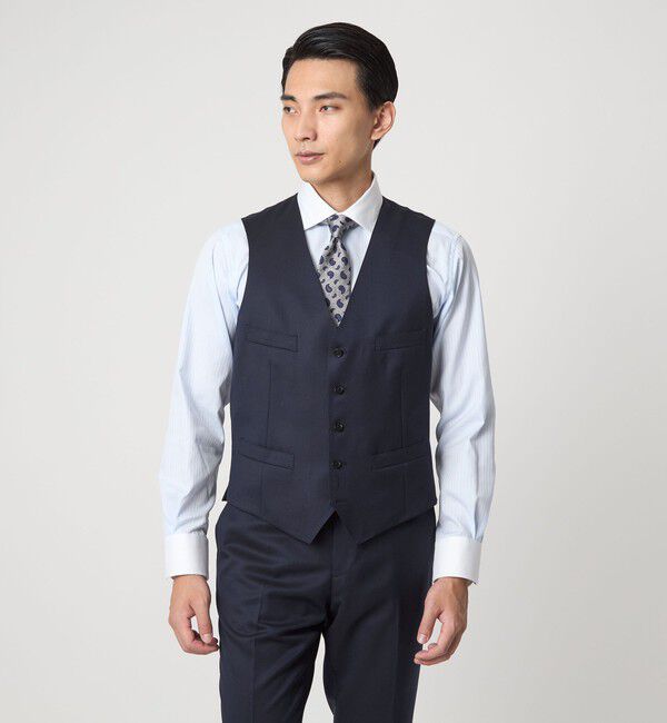 UNITED ARROWS green label relaxing「REDA サージ スリム 5B スーツベスト」|ベスト・ジレ|NAVY