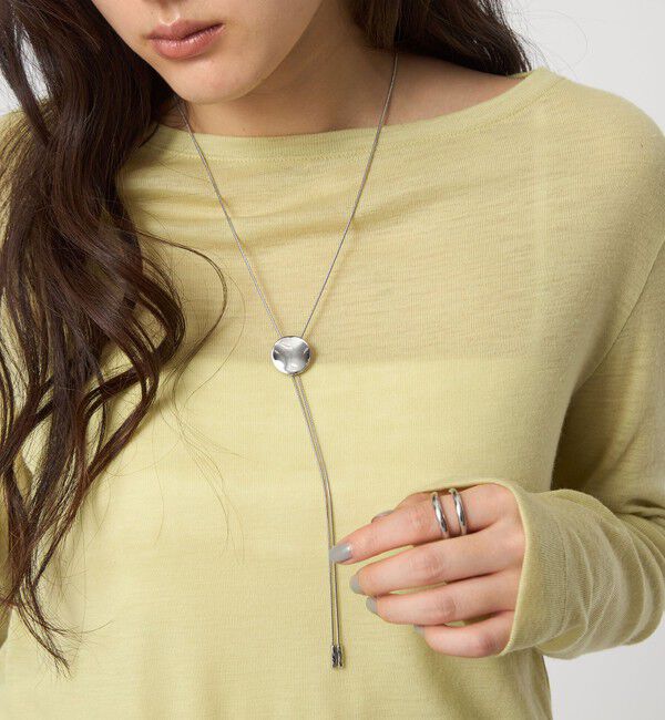 UNITED ARROWS green label relaxing「サークルプレート Yスライド ネックレス」|ネックレス|SILVER