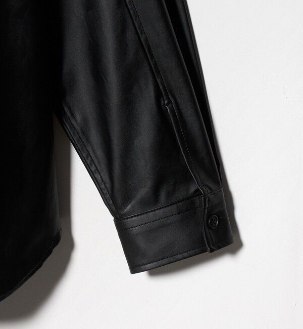 UNITED ARROWS green label relaxing「レザーライク ジャストルーズ シャツ」|シャツ・ブラウス|