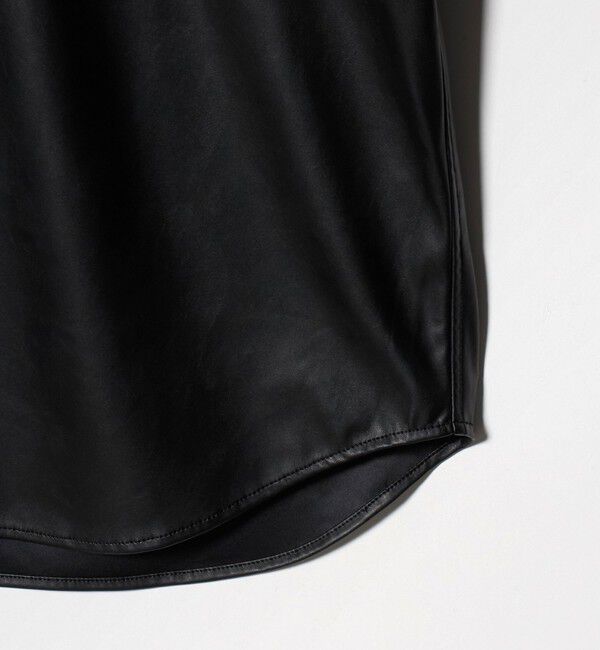 UNITED ARROWS green label relaxing「レザーライク ジャストルーズ シャツ」|シャツ・ブラウス|