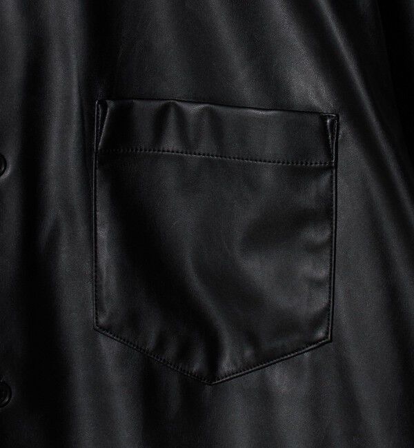 UNITED ARROWS green label relaxing「レザーライク ジャストルーズ シャツ」|シャツ・ブラウス|