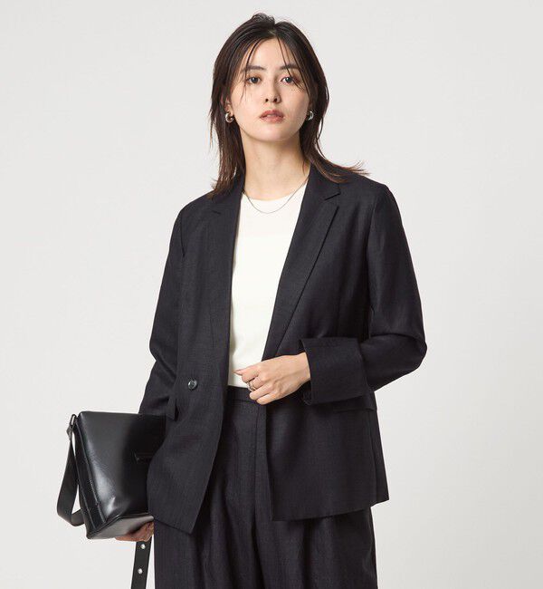 UNITED ARROWS green label relaxing「ライト エアリー ダブル ジャケット」|テーラードジャケット|NAVY