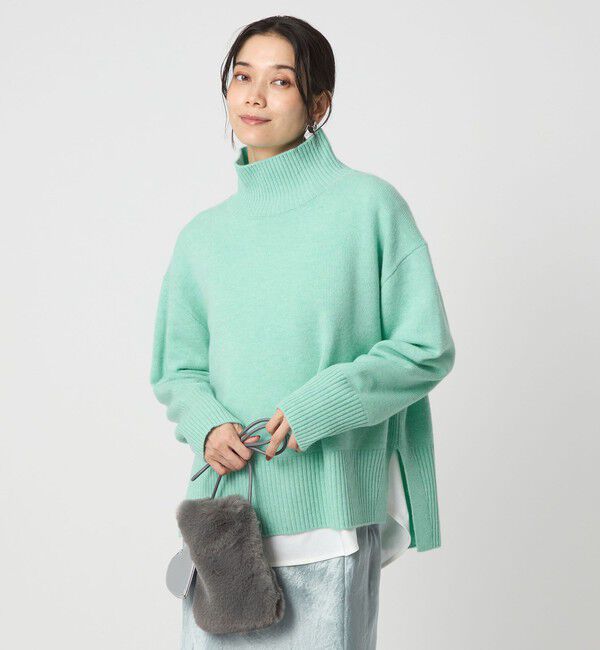 UNITED ARROWS green label relaxing「［size SHORTあり］SERENITY ハイネック プルオーバー ニット」|ニット・セーター|LIME