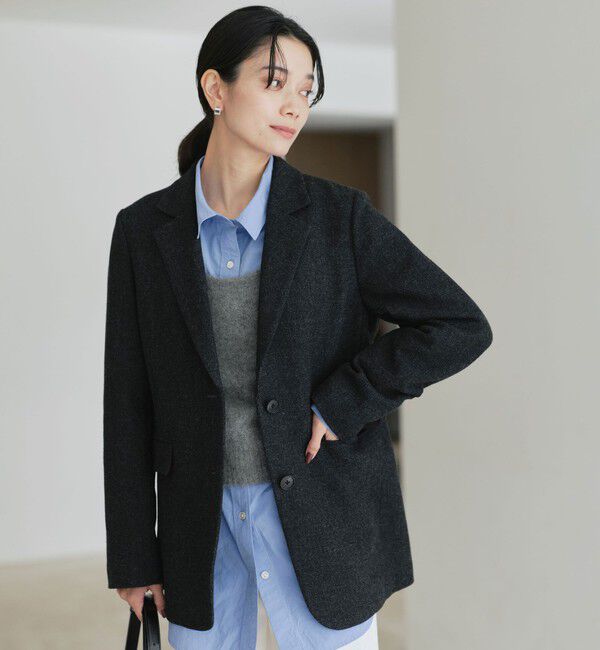 UNITED ARROWS green label relaxing「［size SHORTあり］ウーリー テーラード ジャケット」|テーラードジャケット|DK.GRAY