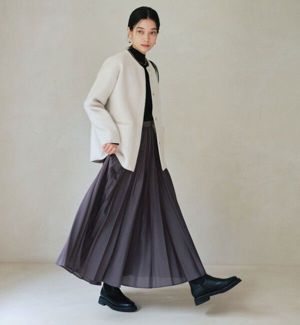 UNITED ARROWS green label relaxing「［size SHORTあり］FOXブレンド セッケツ ノーカラー カーディガン」|カーディガン|