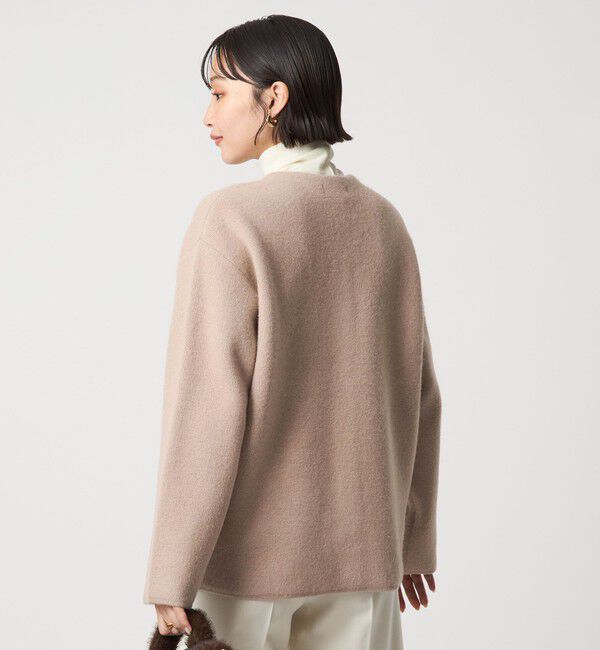 UNITED ARROWS green label relaxing「［size SHORTあり］FOXブレンド セッケツ ノーカラー カーディガン」|カーディガン|