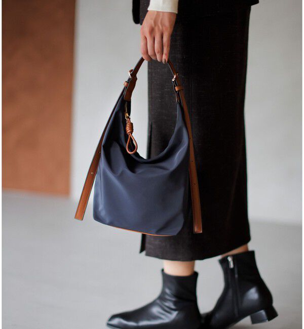 UNITED ARROWS green label relaxing「ダブルバックル 2WAYショルダーバッグ M はっ水」|ショルダー・メッセンジャー|NAVY