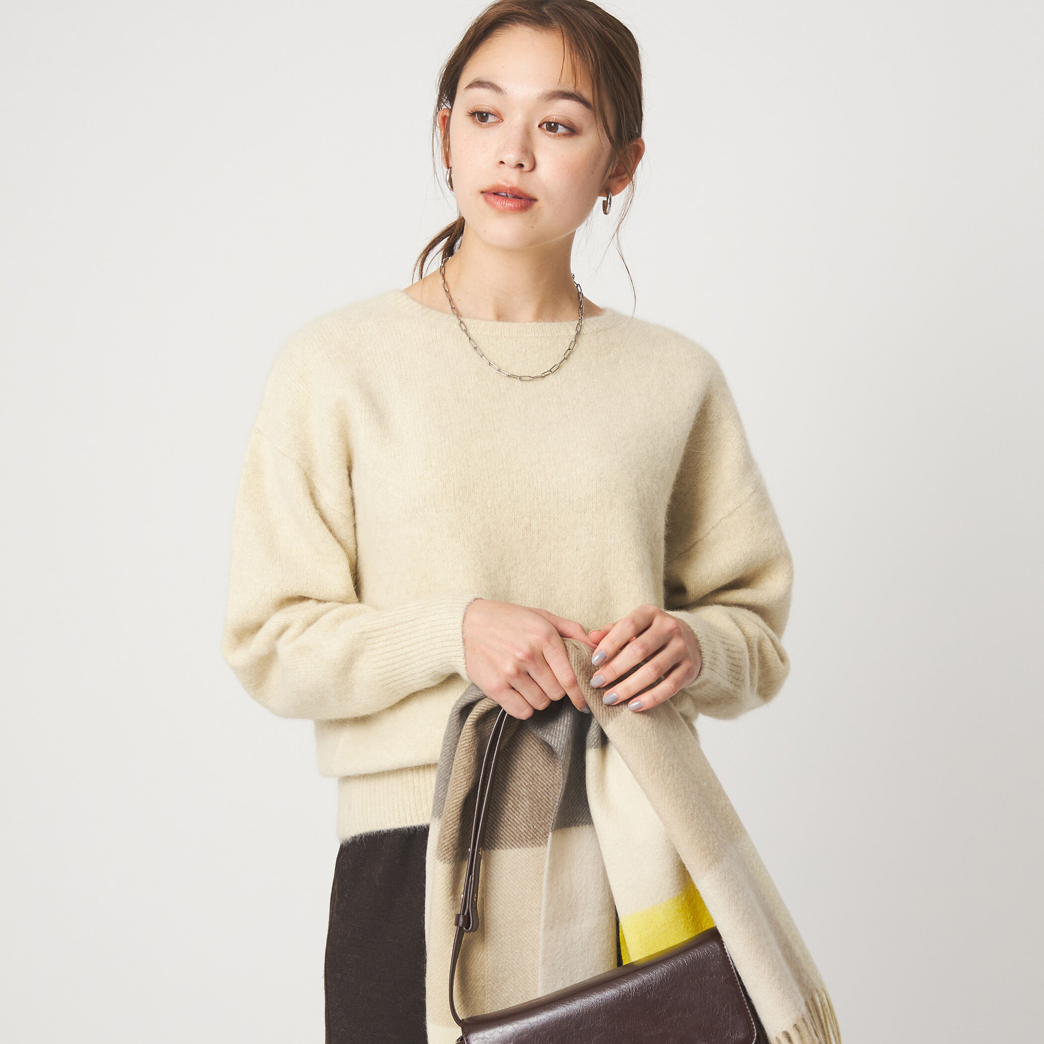 UNITED ARROWS green label relaxing「【結論シリーズ】ふれてヘアリーニット」|ニット・セーター|クリーム