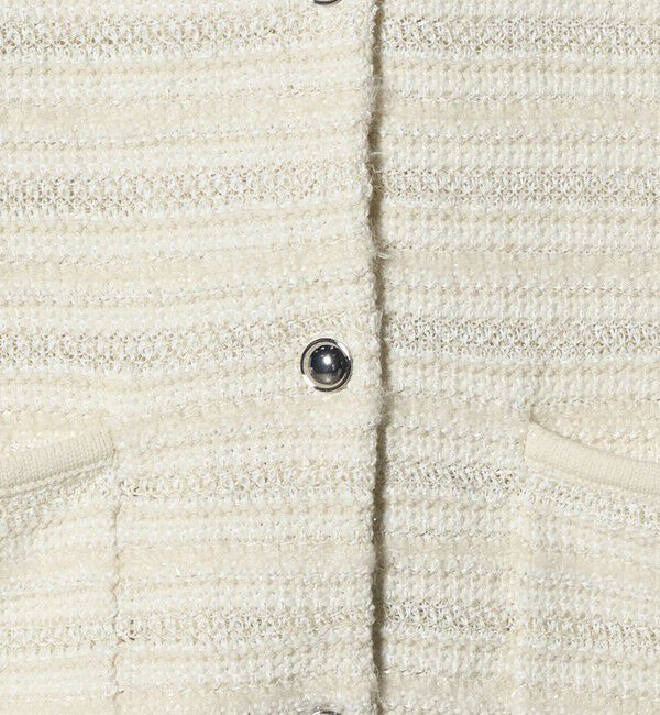 UNITED ARROWS green label relaxing「ミックスツイードライク ノーカラー ニット カーディガン」|カーディガン|